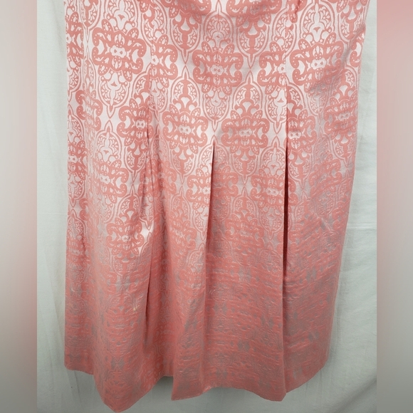 Adrianna Papell Pink Shimmering Sleeveless Jeweled Dress Sz 4 - Picture 6 of 12